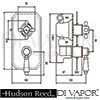 Hudson Reed White Topaz Shower Valve Diverter Dimension