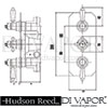Hudson Reed White Topaz Shower Valve Diverter Dimension