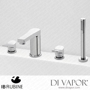 IB Rubinetti TW396II Twitter Four Holes Deck Mounted Bath Filler with Shower Kit Spare Parts