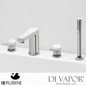 IB Rubinetti TW396OS Twitter Four Holes Deck Mounted Bath Filler with Shower Kit Spare Parts