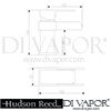 Hudson Reed Strike Open Spout Basin Mixer Push Button Waste Tap Dimension