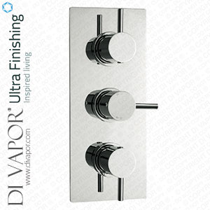 ULTRA Quest Rectangular Triple Shower Valve with Built in Diverter