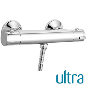 ULTRA VBS001 Thermostatic Shower Bar with Bottom Outlet (Hudson Reed)