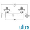 ULTRA VBS001 Thermostatic Shower Bar with Bottom Outlet