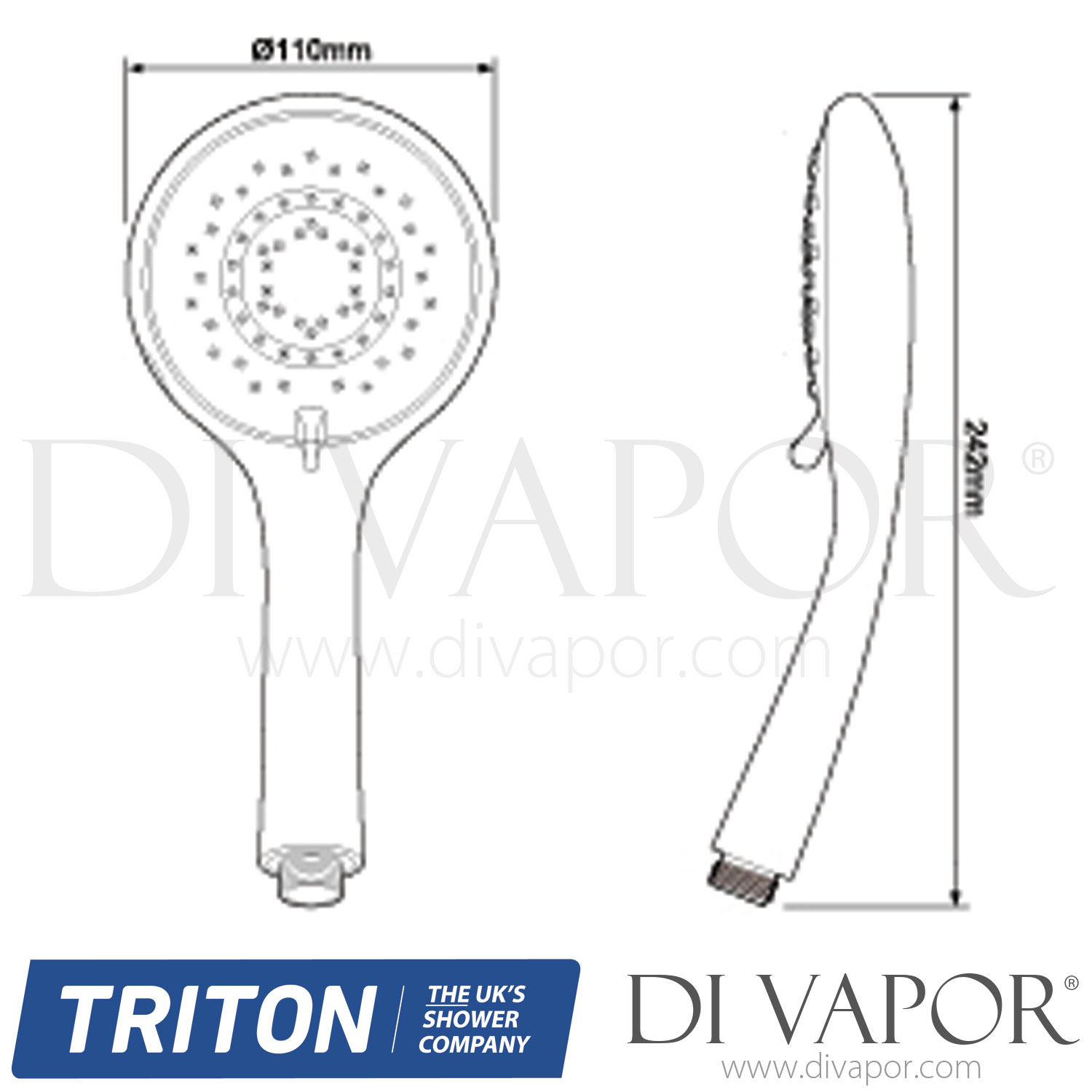 Triton UNEDTHCMEXT Eden Extended Concentric Mixer Shower Spare Parts