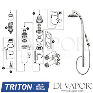 Triton UNFATHSP Farah Vertical shower Pole Spare Parts