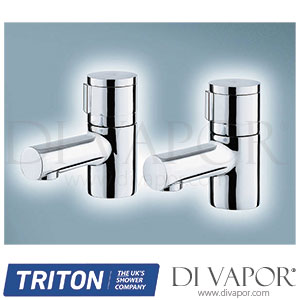 Triton UNNETP1-2 Nene Chrome Basin Pillar Taps (Pair) 1/2 Inch Spare Parts