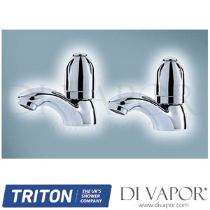 Triton UNTYTP1-2 Tyne Chrome Basin Pillar Taps (Pair) 1/2 Inch Spare Parts
