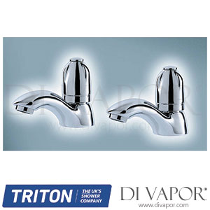 Triton UNTYTP3-4 Tyne Chrome Bath Pillar Taps (Pair) 3/4 Inch Spare Parts