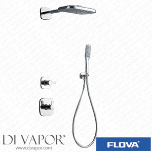 Flova URT3WPK1 Urban Thermostatic Mixer Valve with 3-Way Diverter Control 2 Function Rainshower and Handshower Kit Spare Parts