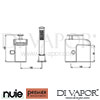 Premier Nuie Series U Open Spout Bath Shower Mixer Tap Dimension