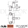 Premier Nuie Series U Bath Shower Mixer Kit Wall Bracket Dimension