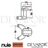 Premier Nuie Series U Bath Shower Mixer Shower Kit Dimension