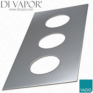 Vado Shower Valve Vertical Triple Faceplate 280mm x 130mm