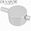 Victorian Plumbing Arezzo Shower Valve Round Chrome Temperature Control Handle for A7728 Thermostatic Cartridge - V9579Y6 Compatible Spare