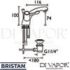 Bristan VAL BAS C CD GEN1 Mixer Spare Diagram