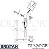 Bristan VAL BAS E6 C CD GEN1 Mixer Spare Tech Diagram