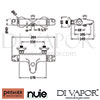 Premier Nuie Bath Shower Mixer Dimension
