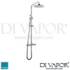 Vado Velo Shower Bar Rigid Riser Shower Handset Shower Kit