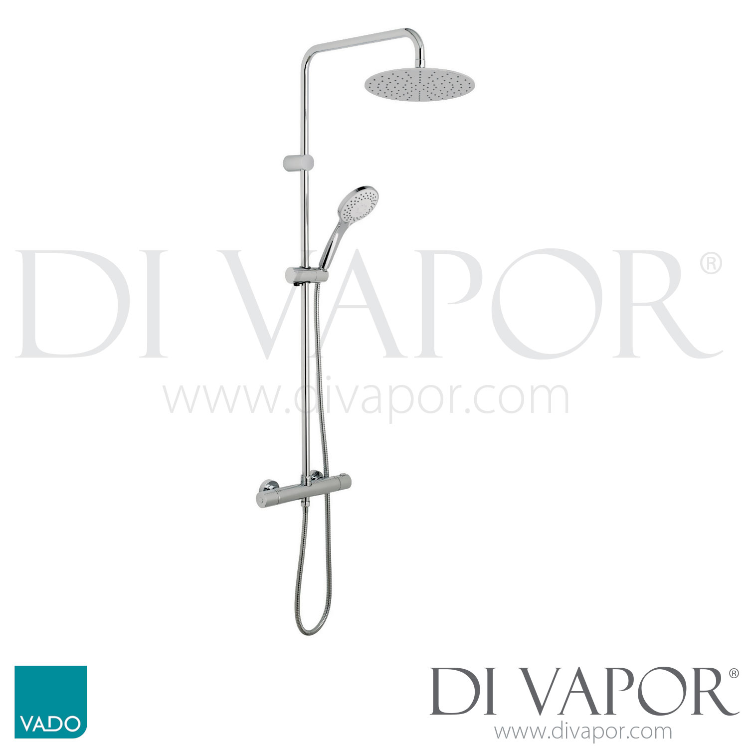 VADO VEL149/RRKRO/ATMCP Atmosphere Round thermostatic Shower Valve