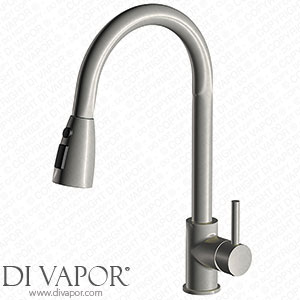 Victorian Plumbing KTAP5 Cabana Single Lever Flexible Monobloc Kitchen Sink Tap - Chrome/Black Spare Parts