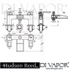 Hudson Reed Ultra Verse Open Spout Bath Shower Mixer Dimension
