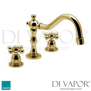 VADO Victoriana 3 Hole Basin Tap Mixer Deck Mounted without Pop-up Waste Spare Parts