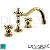 VADO Victoriana 3 Hole Basin Tap Mixer Deck Mounted without Pop-up Waste Spare Parts