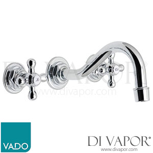 VADO VIC-109/CD Victoriana 3 Hole Basin Mixer Wall Mounted Spare Parts