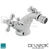 VADO Victoriana Mono Bidet Mixer Deck Mounted Pop-up Waste Spare Parts