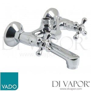 VADO VIC-121/CD-C/P Victoriana Bath Shower Mixer with 3/4
