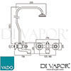 VADO VIC-121RCD-CP Mixer Spare Parts Diagram