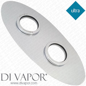 Ultra VPS003 Twin Oval Face Plate - Chrome