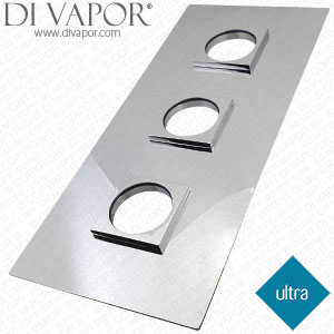 Ultra VPS011 Triple Rect Plate (Square Flanges) - Chrome