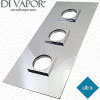 Ultra VPS011 Triple Rect Plate (Square Flanges) - Chrome