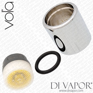 Vola L-Holder for Aerator 9.0 L/Min. Chrome 16 (VR17L9K-16)