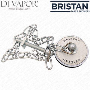 Bristan W PLCH5 C Porcelain brass basin plug oval link chain stay and triangle