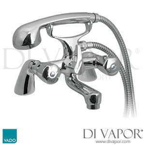 VADO WAR-231/CD-C/P Warwick Exposed Bath Shower Mixer Pillar Mounted with Cradle And Shower Kit Spare Parts