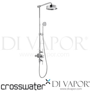 Crosswater WF_SLIDER Waldorf Art Deco Lever Thermostatic Shower Valve with Fixed Head, Slider Rail & Handset Spare Parts