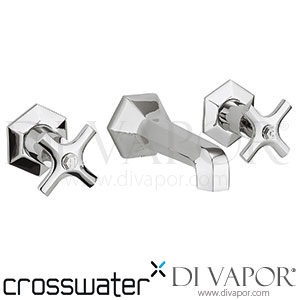 Crosswater WF131WNC Waldorf Art Deco Crosshead Wall Mounted 3 Hole Set Basin Mixer Tap Spare Parts
