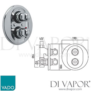 Vado WG-11901 Prima Built In Thermostatic Shower Spare Parts
