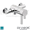 VADO WG-179M-CP Exposed Thermostatic Mini Concentric Shower Valve 1/2