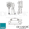VADO WG-CELBOX149-34-CP Spare Parts Diagram