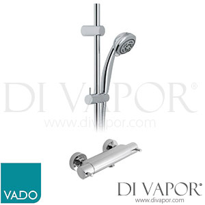 VADO WG-CELBOX149/SP-C/P Celsius Wall Mounted Exposed Thermostatic Shower Valve 1/2