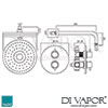 VADO Celsius Round Concealed Shower Dimension