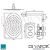 VADO Life Oval Concealed Shower Valve Dimension