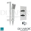 VADO WG-NOTBOX/5-C/P Notion Square Concealed Thermostatic Shower Valve
