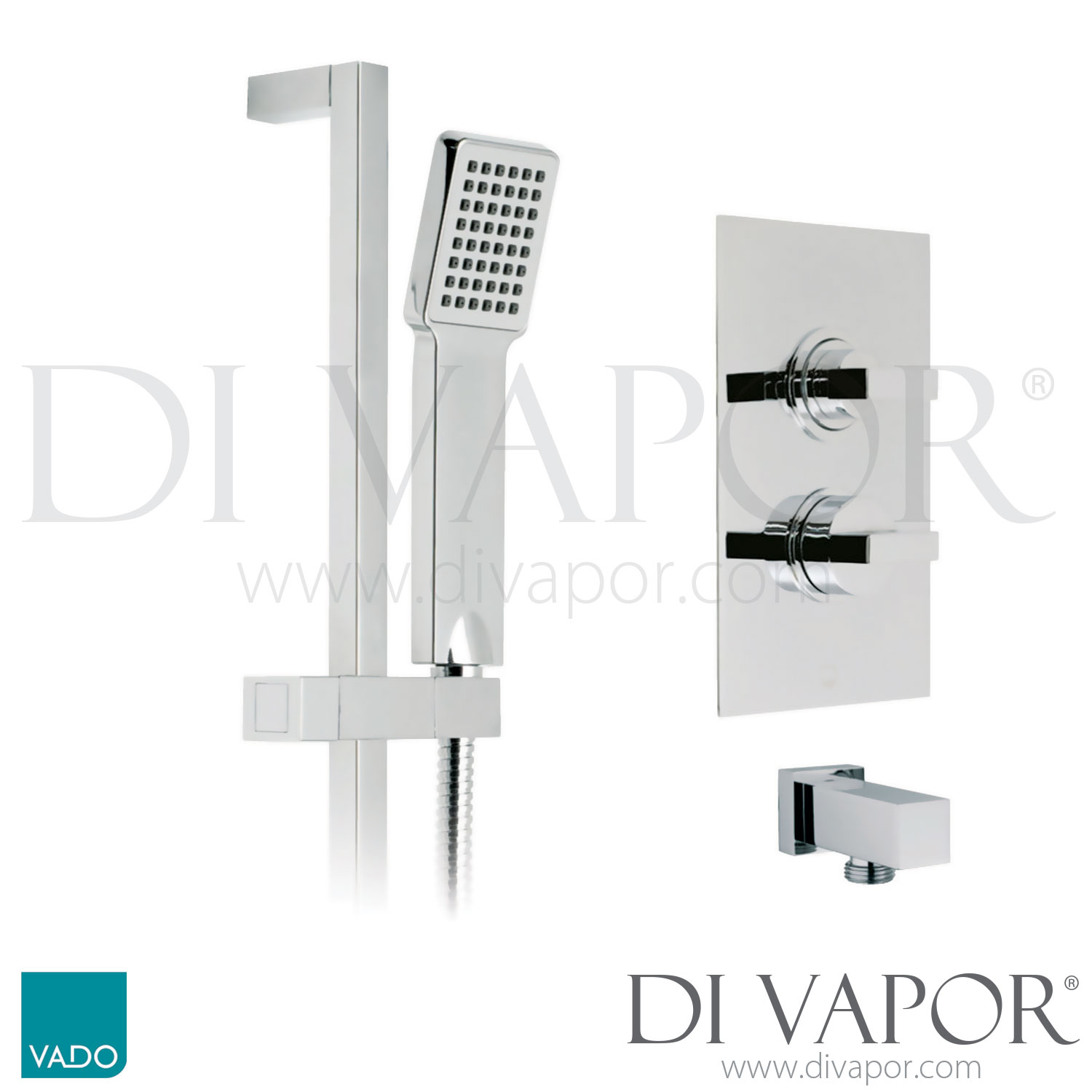 VADO WGNOTBOX/5C/P Notion Square Concealed Thermostatic Shower Valve