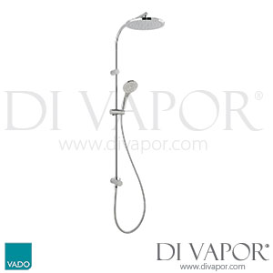 VADO WG-RRK/DIV/SQ-148-CP Square Rigid Riser Kit Round with Diverter and integral Outlet Shower Spare Parts