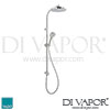 VADO Square Rigid Riser Kit Round Diverter integral Outlet Shower Spare Parts